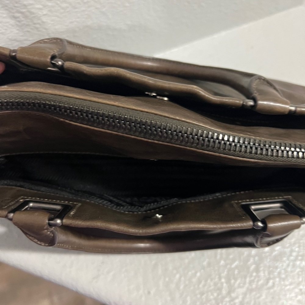 Prada Dark Brown Leather Crossbody Bag - calfskin - Picture 5 of 13